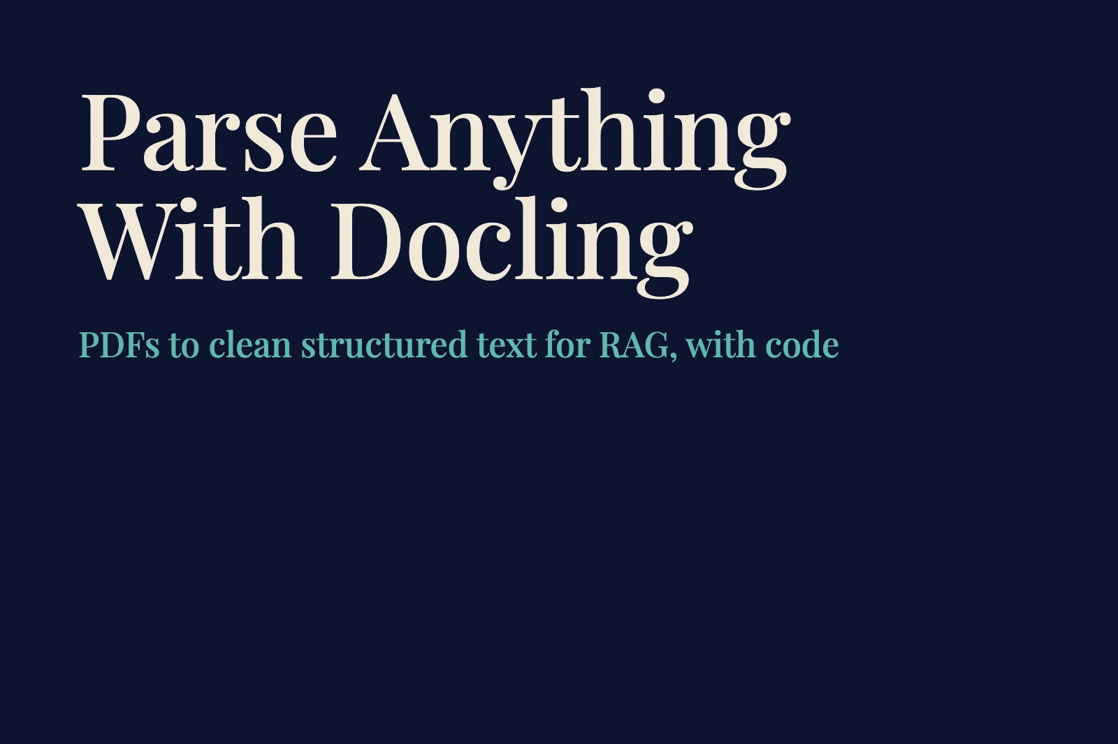 Docling Python: دليل عملي لمعالجة الملفات في 2026