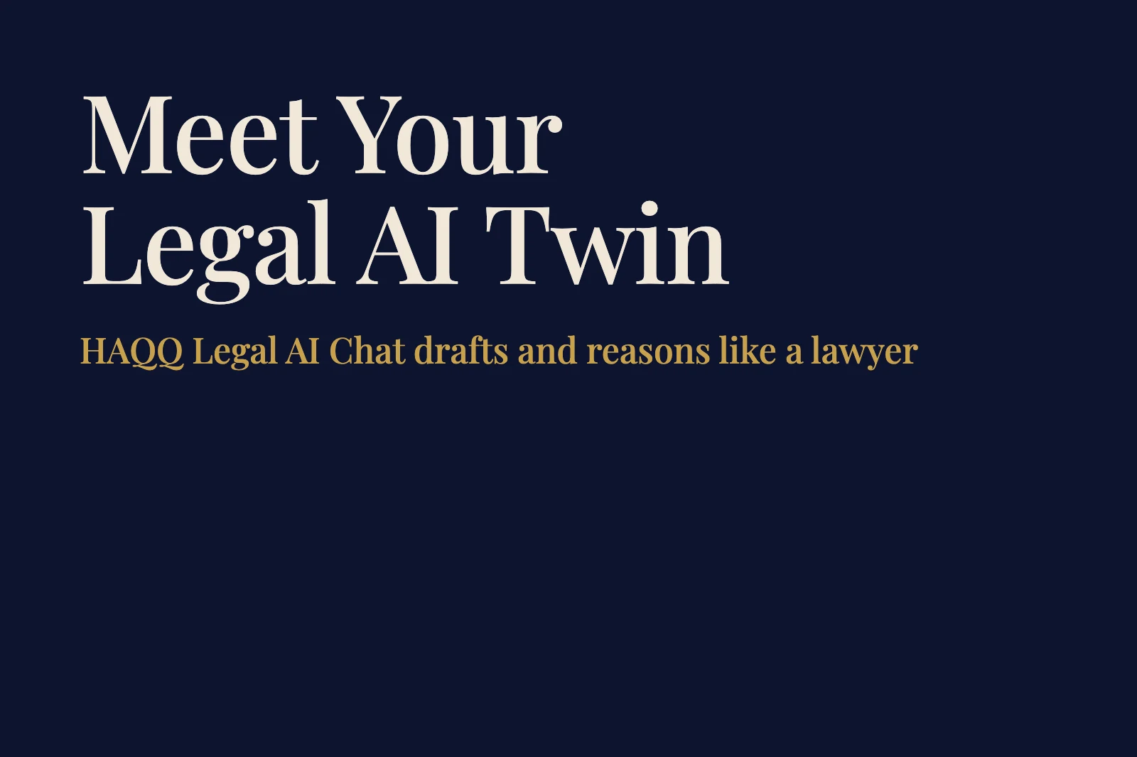HAQQ تعلن إطلاق HAQQ Legal AI Chat