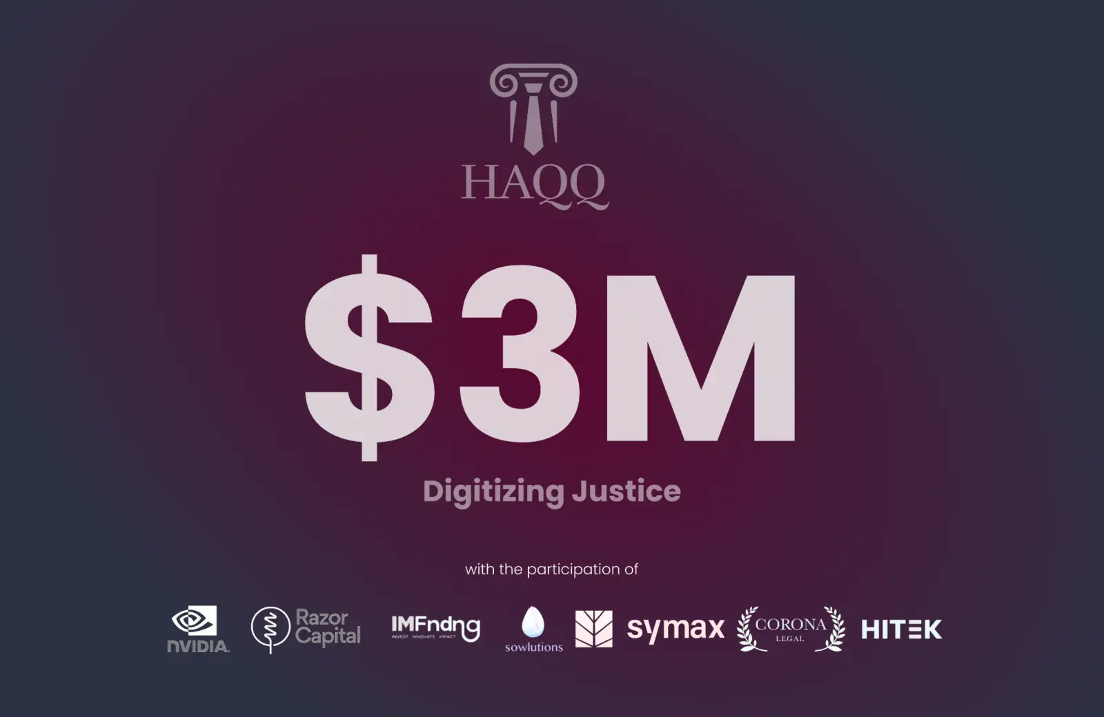 HAQQ Legal AI Raises $3M to Digitize Justice