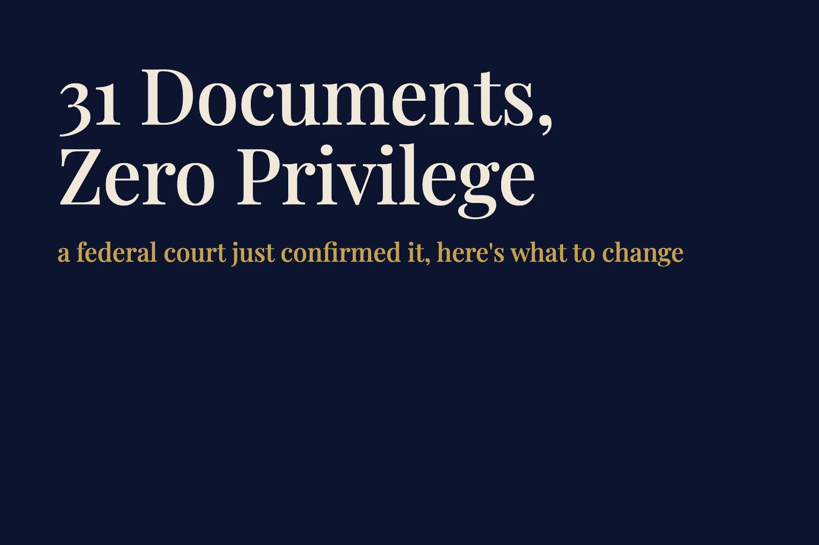 Is It Safe to Use ChatGPT for Your Divorce? What the 2026 Privilege Ruling Changes